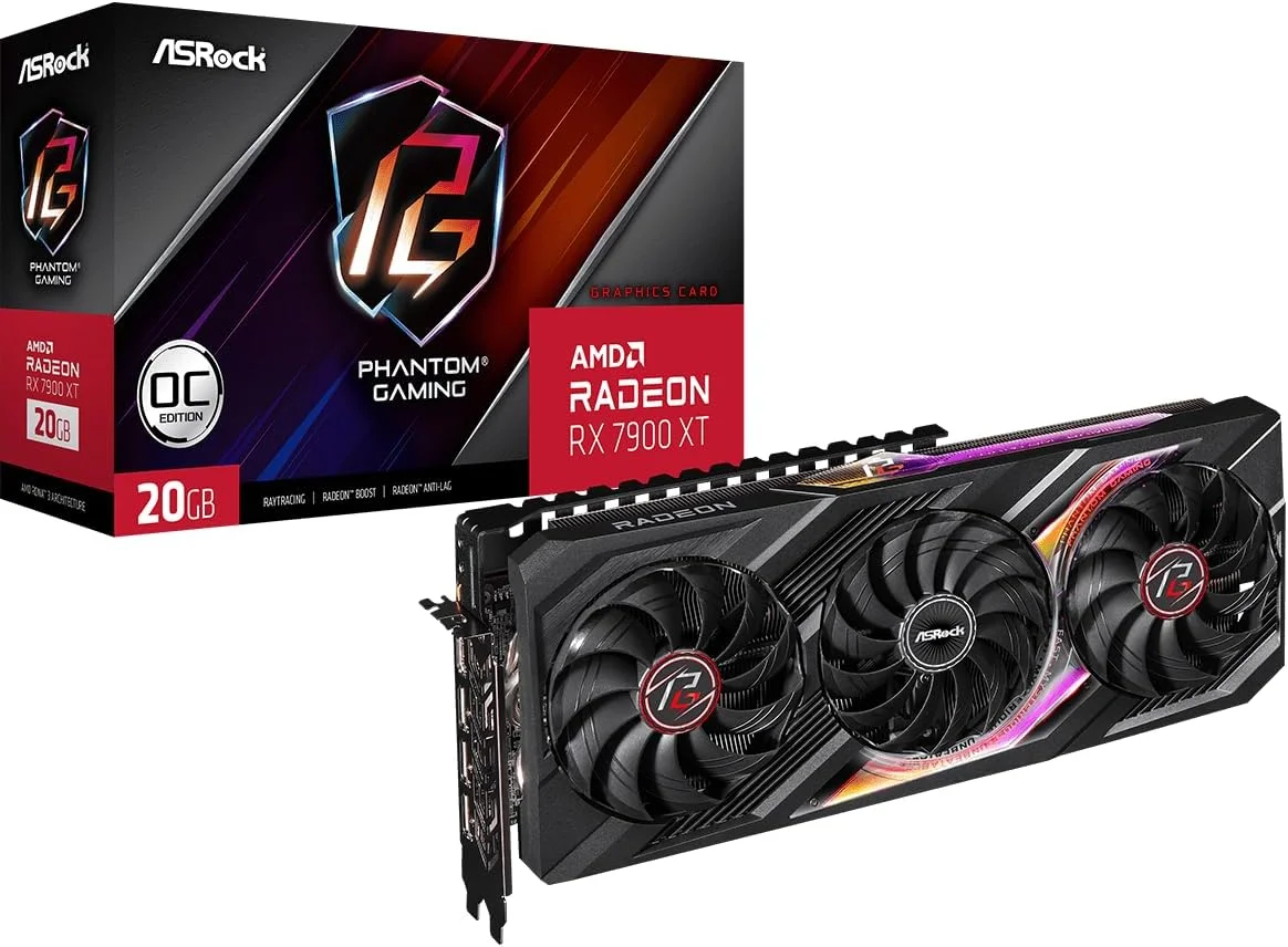 کارت گرافیک ایاسراک RX7900XT PG 20GO با پردازنده AMD Radeon RX 7900 XT و حافظه 20 گیگابایت GDDR6 کارت گرافیک ایاسراک RX7900XT PG 20GO با پردازنده AMD Radeon RX 7900 XT و حافظه 20 گیگابایت GDDR6