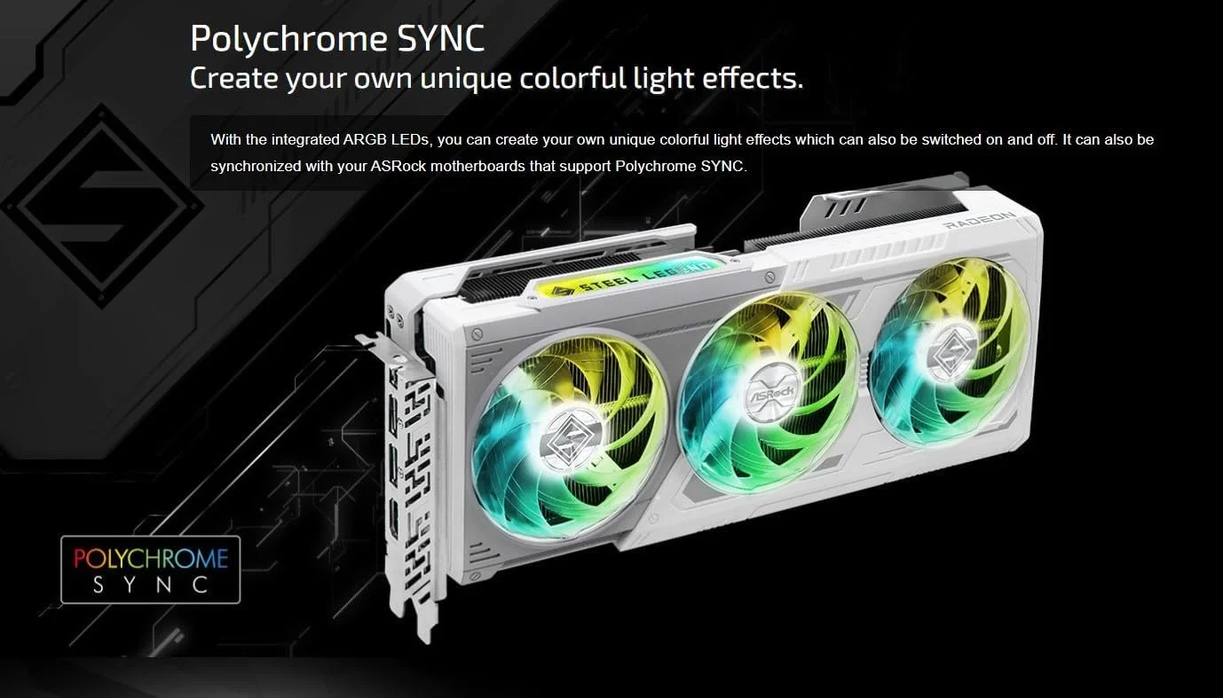 کارت گرافیک ASRock AMD Radeon RX 9070 Steel Legend 16GB OC با فرکانس 2700 مگاهرتز، حافظه 20 گیگابیت بر ثانیه GDDR6 256 بیتی (نسل سوم RT، نسل دوم شتابدهندههای هوش مصنوعی)، PCIe5.0، دو عدد 8 پین، سه فن، توان مصرفی 700 وات، دارای خروجی HDMI و DisplayPort کارت گرافیک ASRock AMD Radeon RX 9070 Steel Legend 16GB OC با فرکانس 2700 مگاهرتز، حافظه 20 گیگابیت بر ثانیه GDDR6 256 بیتی (نسل سوم RT، نسل دوم شتابدهندههای هوش مصنوعی)، PCIe5.0، دو عدد 8 پین، سه فن، توان مصرفی 700 وات، دارای خروجی HDMI و DisplayPort