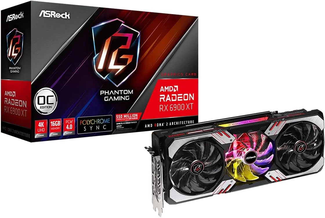 کارت گرافیک ASRock AMD Radeon RX6900XT GDDR6 16GB [نمایندگی مجاز داخلی] RX RX 6900 XT PG D 16G OC