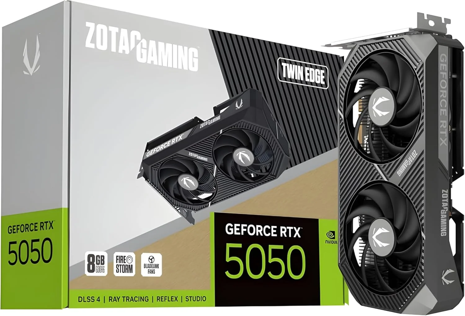 کارت گرافیک ZOTAC Gaming RTX 5050 Twin Edge با 8 گیگابایت حافظه GDDR6 و فناوری Reflex 2 RTX AI DLSS4
