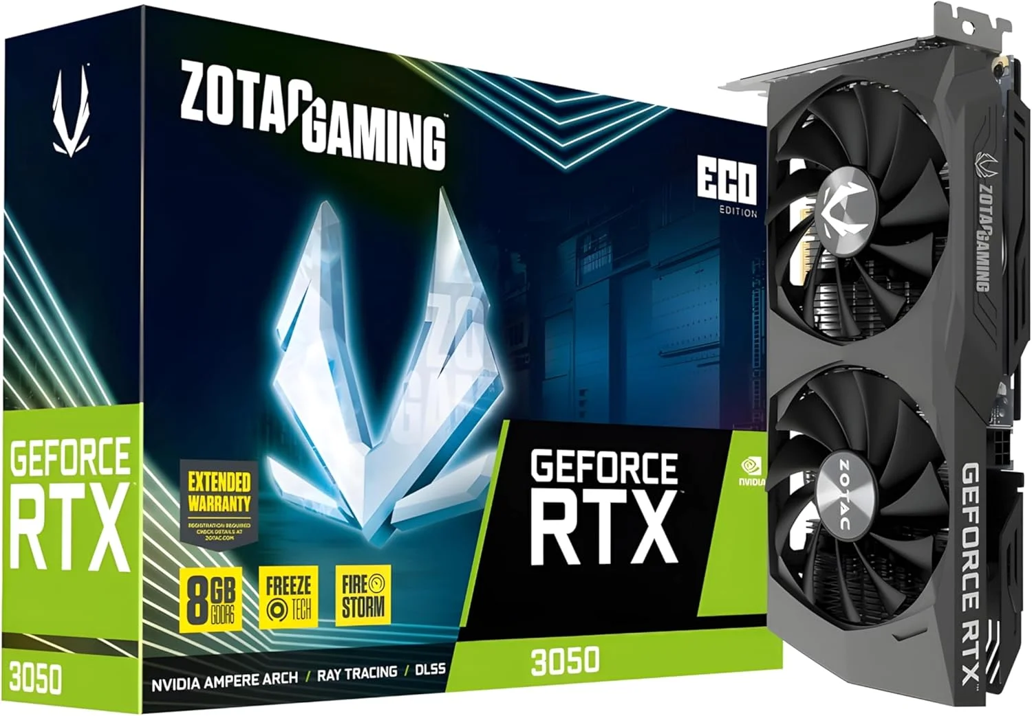 کارت گرافیک Zotac GAMING GeForce RTX 3050 Eco NVIDIA با 8 گیگابایت حافظه GDDR6