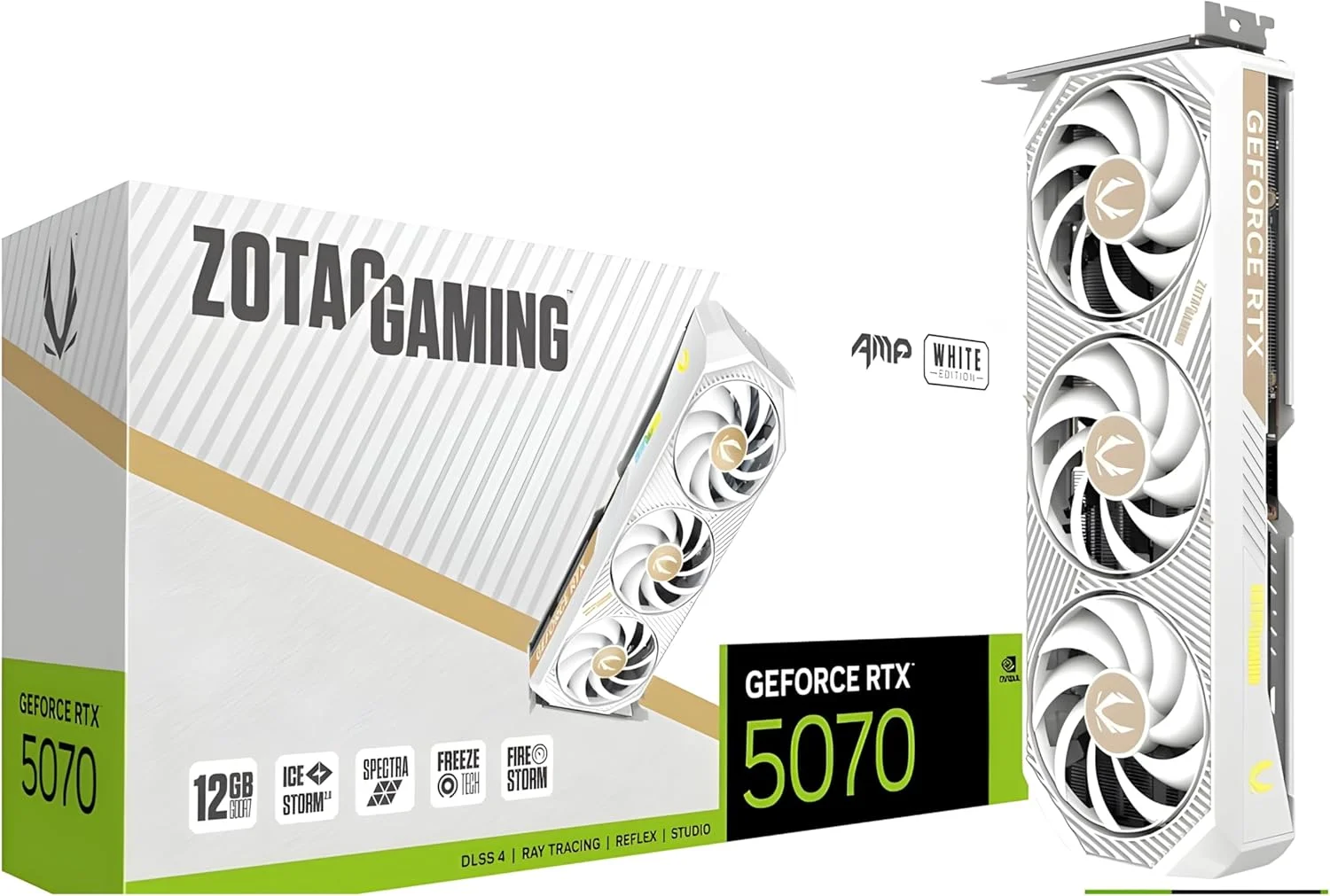 کارت گرافیک ZOTAC GAMING GeForce RTX 5070 AMP نسخه سفید