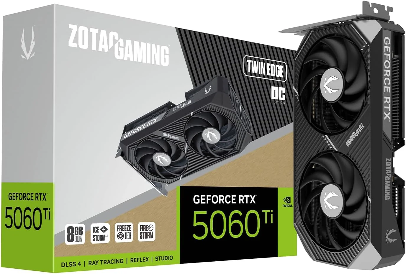 کارت گرافیک ZOTAC Gaming GeForce RTX 5060 Ti 8GB Twin Edge OC مدل ZT-B50610H-10M VD9183