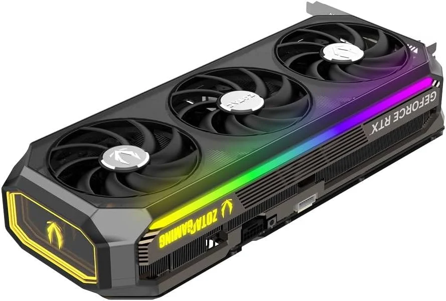 کارت گرافیک گیمینگ ZOTAC Gaming GeForce RTX 5080 AMP Extreme Infinity DLSS 4 با 16 گیگابایت حافظه GDDR7 256 بیتی 30 گیگابیت بر ثانیه PCIE 5.0، خنک کننده پیشرفته IceStorm 3.0، نورپردازی Spectra 2.0 ARGB، ZT-B50800B-10P