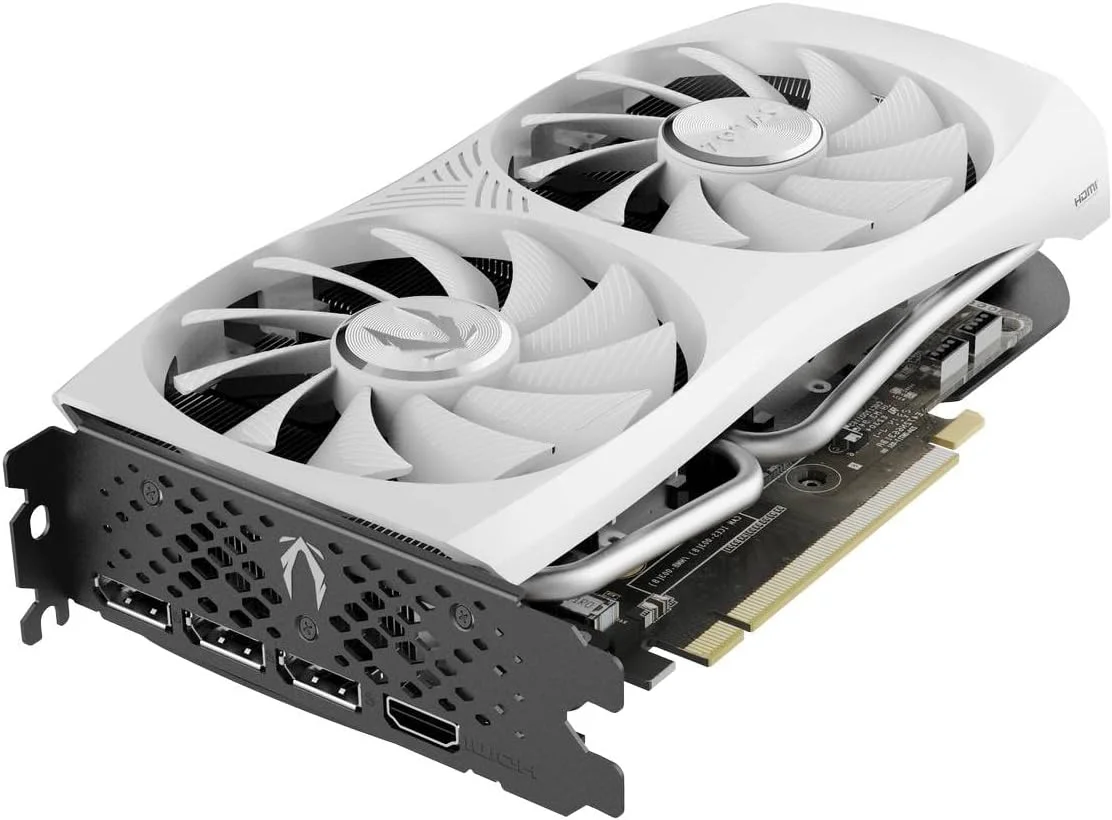 کارت گرافیک فشرده ZOTAC Gaming GeForce RTX 4060 Ti 8GB Twin Edge OC White Edition DLSS 3 8GB GDDR6 128-bit 18 Gbps PCIE 4.0، خنک کننده پیشرفته IceStorm 2.0، نورپردازی Spectra RGB، ZT-D40610Q-10M کارت گرافیک فشرده ZOTAC Gaming GeForce RTX 4060 Ti 8GB Twin Edge OC White Edition DLSS 3 8GB GDDR6 128-bit 18 Gbps PCIE 4.0، خنک کننده پیشرفته IceStorm 2.0، نورپردازی Spectra RGB، ZT-D40610Q-10M