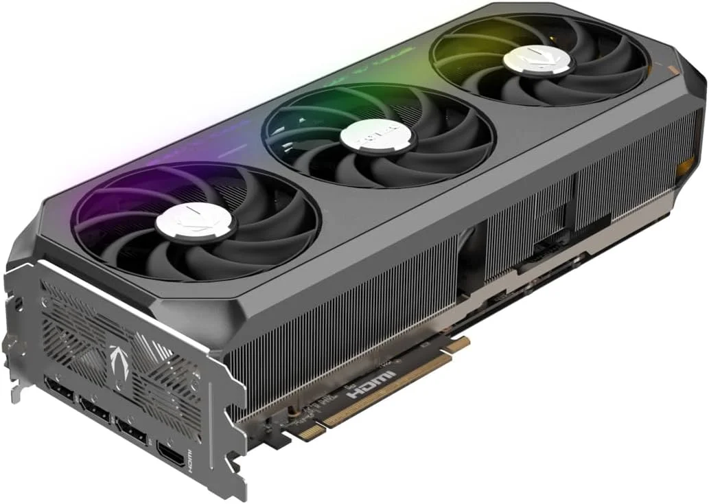 کارت گرافیک گیمینگ ZOTAC Gaming GeForce RTX 5070 Ti AMP Extreme Infinity DLSS 4 با 16 گیگابایت حافظه GDDR7، رابط 256 بیتی، سرعت 28 گیگابیت بر ثانیه، PCIE 5.0، خنک کننده پیشرفته IceStorm 3.0 و نورپردازی Spectra 2.0 ARGB، مدل ZT-B50710B-10P
