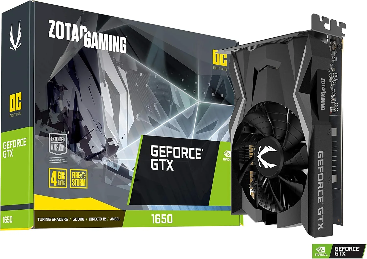 کارت گرافیک ZOTAC GAMING GeForce GTX 1650 OC با 4 گیگابایت حافظه GDDR6 و رابط 128 بیتی، بسیار جمع و جور، ZT-T16520F-10L
