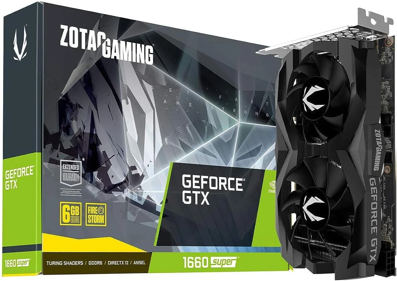 کارت گرافیک گیمینگ ZOTAC Gaming GeForce GTX 1660 Super با 6 گیگابایت حافظه GDDR6 و 192 بیت، بسیار جمع و جور، ZT T16620F 10L، GeForce GTX 1660 SUPER TWIN FAN، GTX 1660 Super - 6 GB (gddr6)