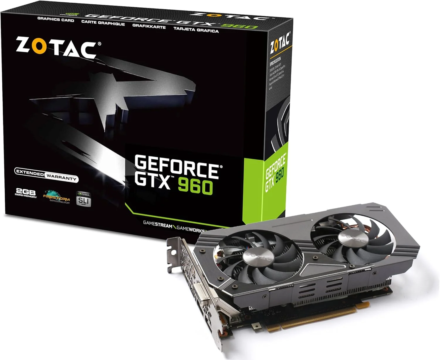 کارت گرافیک 2 گیگابایتی زوتک GeForce GTX 960 مدل ZT-90301-10M