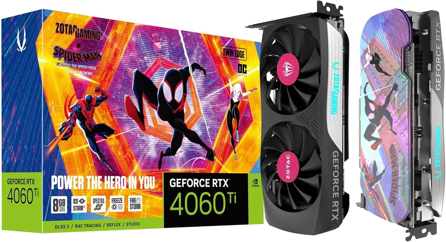 کارت گرافیک Zotac GeForce RTX 4060 Ti 8GB Twin Edge OC Spider-Man: Across The Spider-Verse