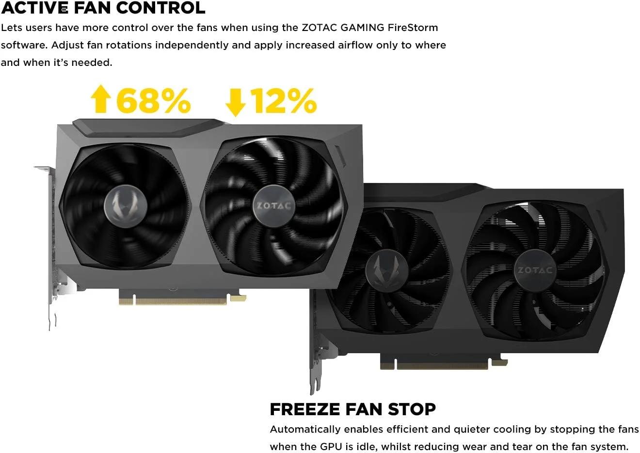 کارت گرافیک گیمینگ ZOTAC GAMING GeForce RTX 3070 Twin Edge OC با 8 گیگابایت حافظه GDDR6 256 بیتی 14 گیگابیت بر ثانیه PCIE 4.0، خنک کننده پیشرفته IceStorm 2.0، نورپردازی لوگو LED سفید، ZT-A30700H-10P کارت گرافیک گیمینگ ZOTAC GAMING GeForce RTX 3070 Twin Edge OC با 8 گیگابایت حافظه GDDR6 256 بیتی 14 گیگابیت بر ثانیه PCIE 4.0، خنک کننده پیشرفته IceStorm 2.0، نورپردازی لوگو LED سفید، ZT-A30700H-10P