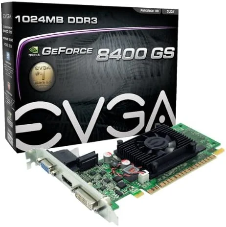 کارت گرافیک EVGA 01G-P3-1302-LR GeForce 8400 GS - هسته 520 مگاهرتز - 1 گیگابایت DDR3 SDRAM - PCI Express 2.0 x16. GEFORCE 8400 GS PCIE 2.0 1024MB DDR3 DVI VGA HDMI V-CARD. فرکانس حافظه 600 مگاهرتز - 2560 x 1600 - کارت گرافیک EVGA 01G-P3-1302-LR GeForce 8400 GS - هسته 520 مگاهرتز - 1 گیگابایت DDR3 SDRAM - PCI Express 2.0 x16. GEFORCE 8400 GS PCIE 2.0 1024MB DDR3 DVI VGA HDMI V-CARD. فرکانس حافظه 600 مگاهرتز - 2560 x 1600 -