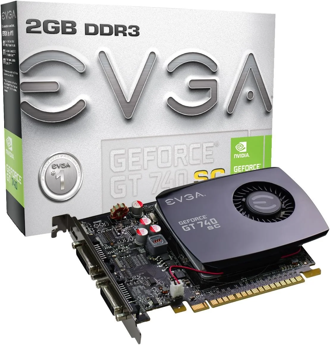 کارت گرافیک EVGA GeForce GT 740 Superclocked تک اسلات 2GB DDR3 مدل 02G-P4-2742-KR