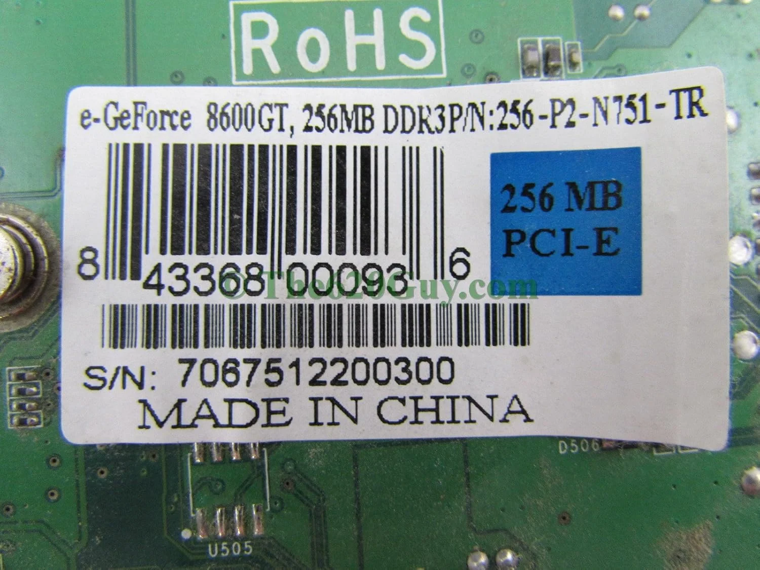 کارت گرافیک ای وی جی ای مدل e-GeForce 8600 GT با 256 مگابایت حافظه PCI-Express