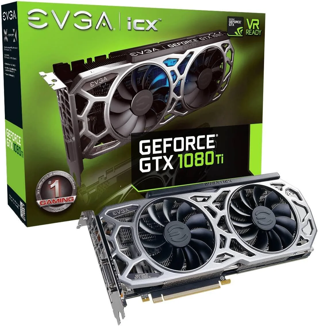 کارت گرافیک EVGA GeForce GTX 1080 Ti GAMING 11GB GDDR5X iCX Technology - 9 سنسور حرارتی و نورپردازی RGB کارت گرافیک EVGA GeForce GTX 1080 Ti GAMING 11GB GDDR5X iCX Technology - 9 سنسور حرارتی و نورپردازی RGB