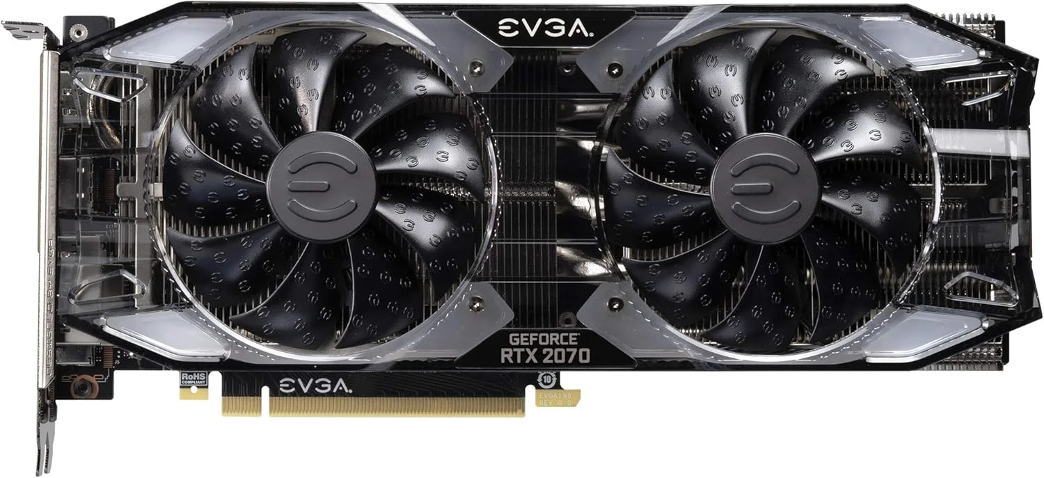 کارت گرافیک EVGA GeForce RTX 2070 XC Gaming با 8 گیگابایت حافظه GDDR6، دارای دو فن HDB و نورپردازی RGB، فرکانس بوست واقعی: 1710 مگاهرتز کارت گرافیک EVGA GeForce RTX 2070 XC Gaming با 8 گیگابایت حافظه GDDR6، دارای دو فن HDB و نورپردازی RGB، فرکانس بوست واقعی: 1710 مگاهرتز