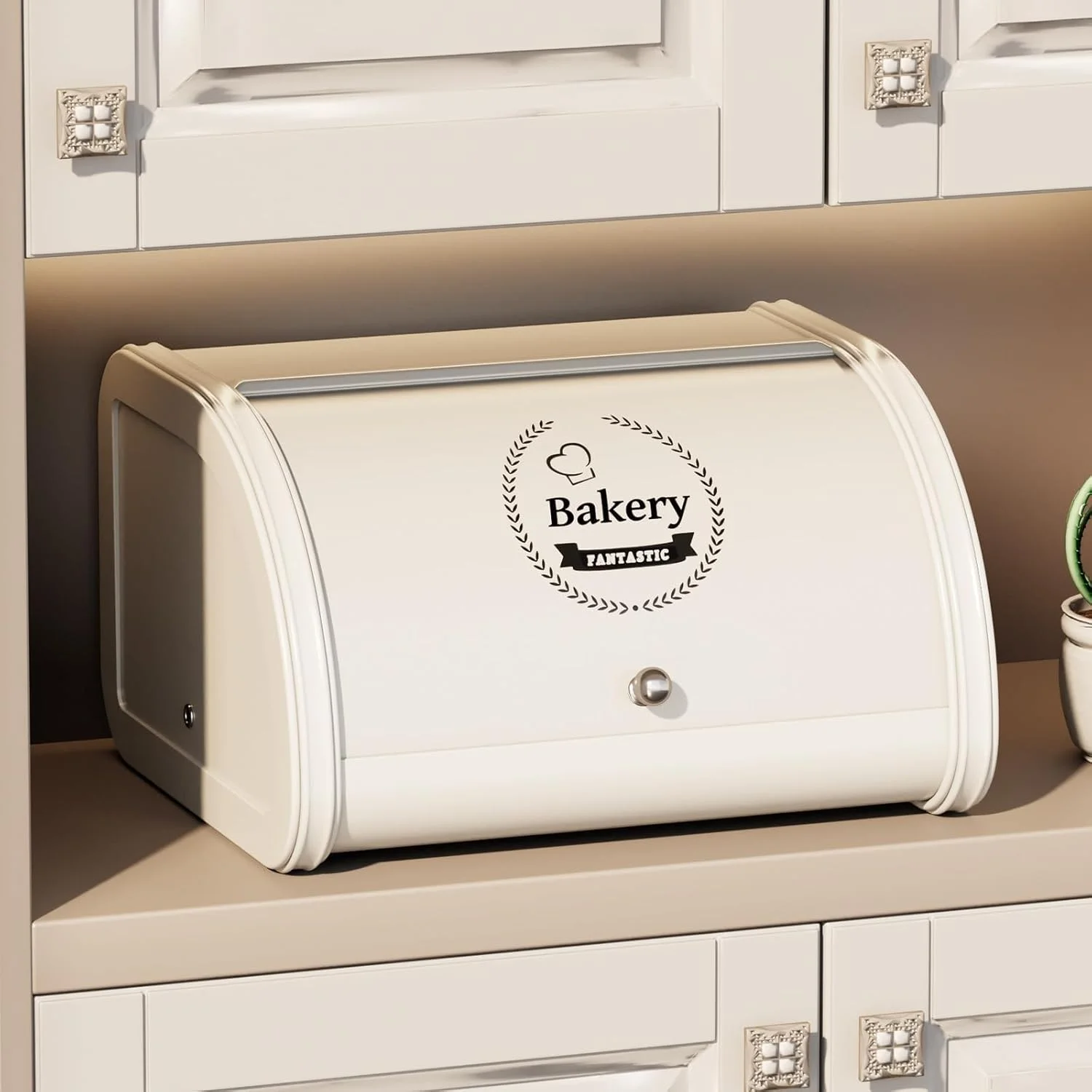 جعبه نان سفید رنگ مناسب برای نگهداری نان در آشپزخانه، ظرف نگهداری نان، جعبه نان استیل مدرن جعبه نان سفید رنگ مناسب برای نگهداری نان در آشپزخانه، ظرف نگهداری نان، جعبه نان استیل مدرن