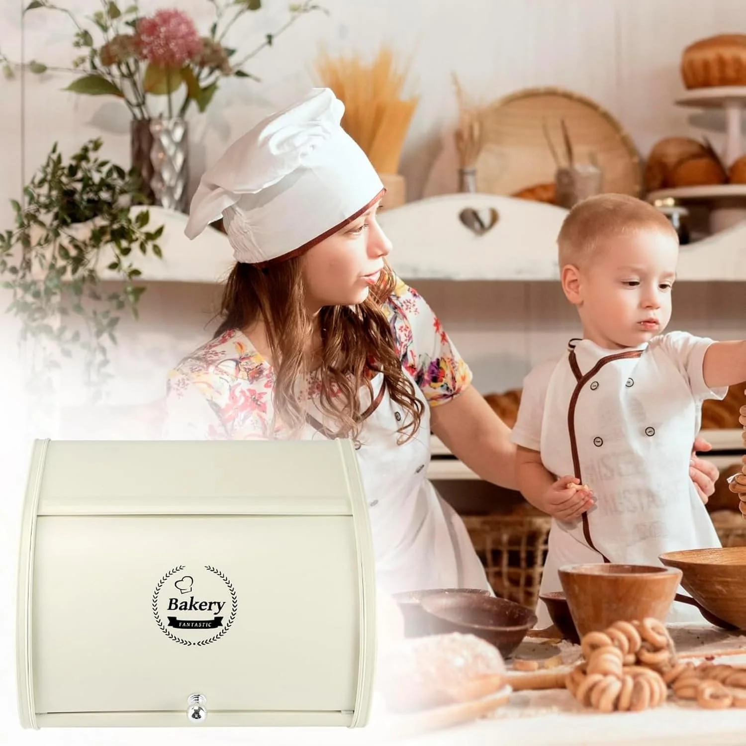 جعبه نان سفید رنگ مناسب برای نگهداری نان در آشپزخانه، ظرف نگهداری نان، جعبه نان استیل مدرن جعبه نان سفید رنگ مناسب برای نگهداری نان در آشپزخانه، ظرف نگهداری نان، جعبه نان استیل مدرن