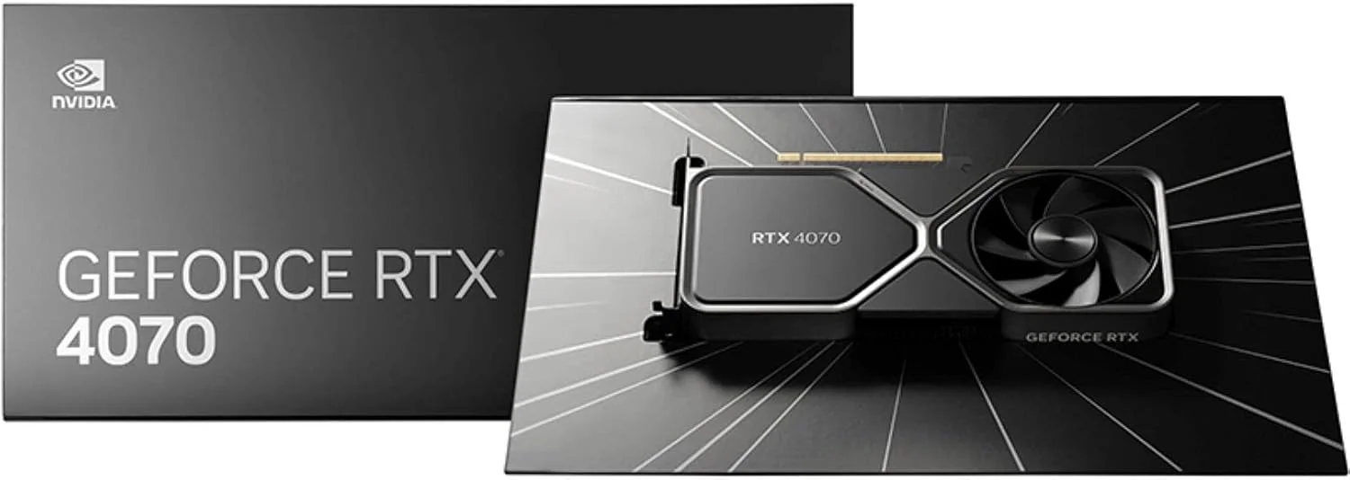 کارت گرافیک NVIDIA GeForce RTX 4070 Founder's Edition (FE) - تیتانیوم و مشکی (900-1G141-2544-000)