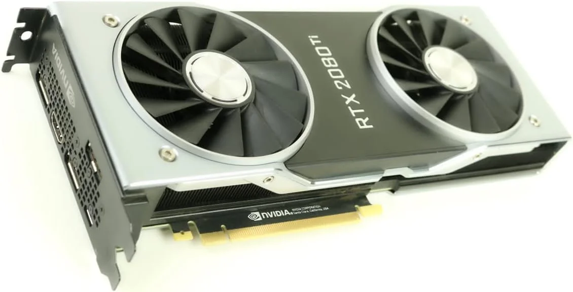 کارت گرافیک انویدیا GEFORCE RTX 2080 TI Founders Edition با 11 گیگابایت حافظه GDDR6 (GeForce RTX 2080 Ti, 11 GB, GDDR6, 352 bit, 7680 x 4320 pixels, 2 فن) کارت گرافیک انویدیا GEFORCE RTX 2080 TI Founders Edition با 11 گیگابایت حافظه GDDR6 (GeForce RTX 2080 Ti, 11 GB, GDDR6, 352 bit, 7680 x 4320 pixels, 2 فن)