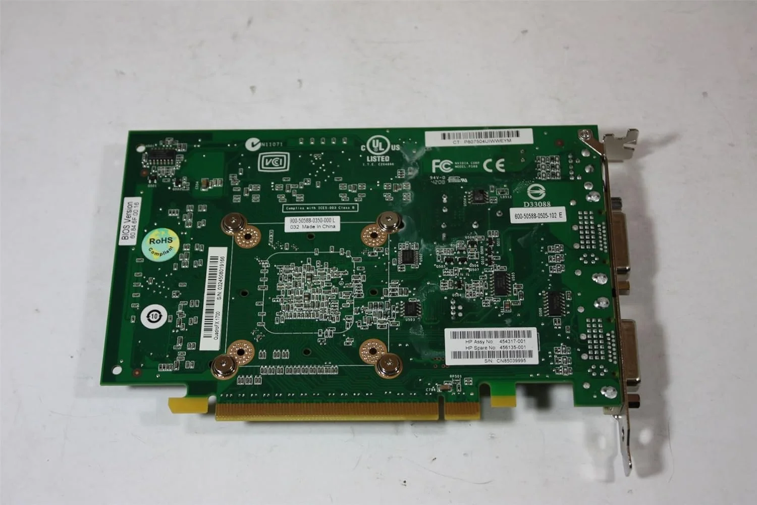 کارت گرافیک کامپیوتر انویدیا Quadro FX 1700، 512 مگابایت DDR2 PCIE، مدل 454317-001