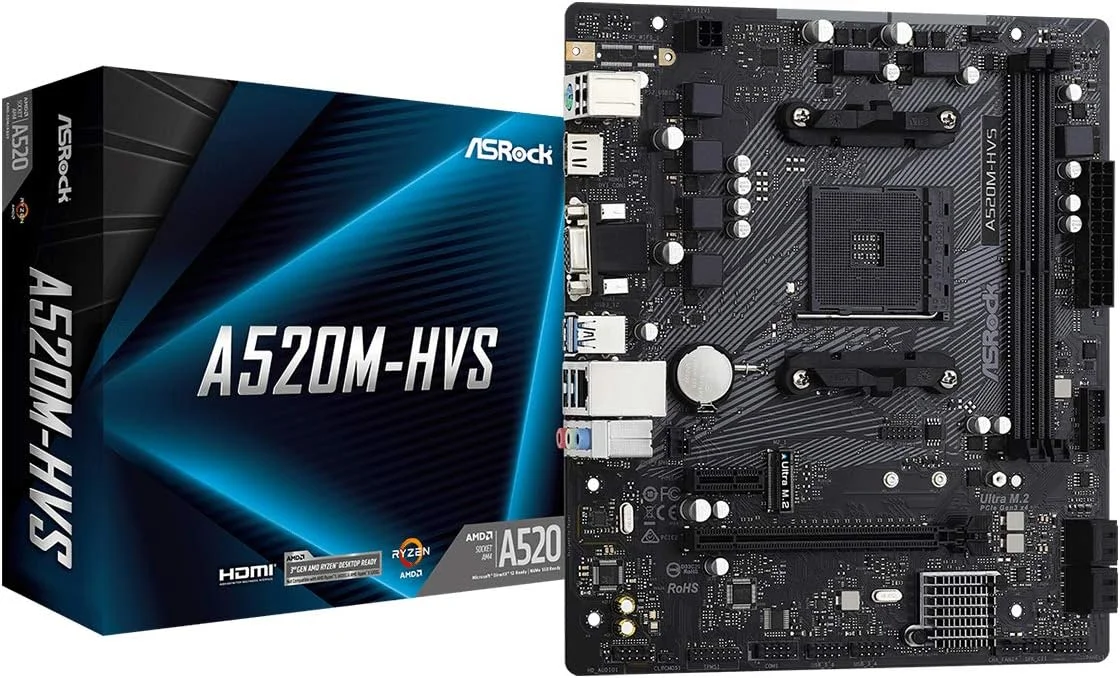 مادربرد ASRock AMD A520 Socket AM4 Micro ATX DDR4-SDRAM