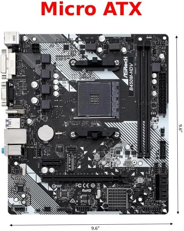 مادربرد ASRock B450M-HDV R4.0 AM4 AMD Promontory B450 SATA 6Gb/s Micro ATX مادربرد ASRock B450M-HDV R4.0 AM4 AMD Promontory B450 SATA 6Gb/s Micro ATX