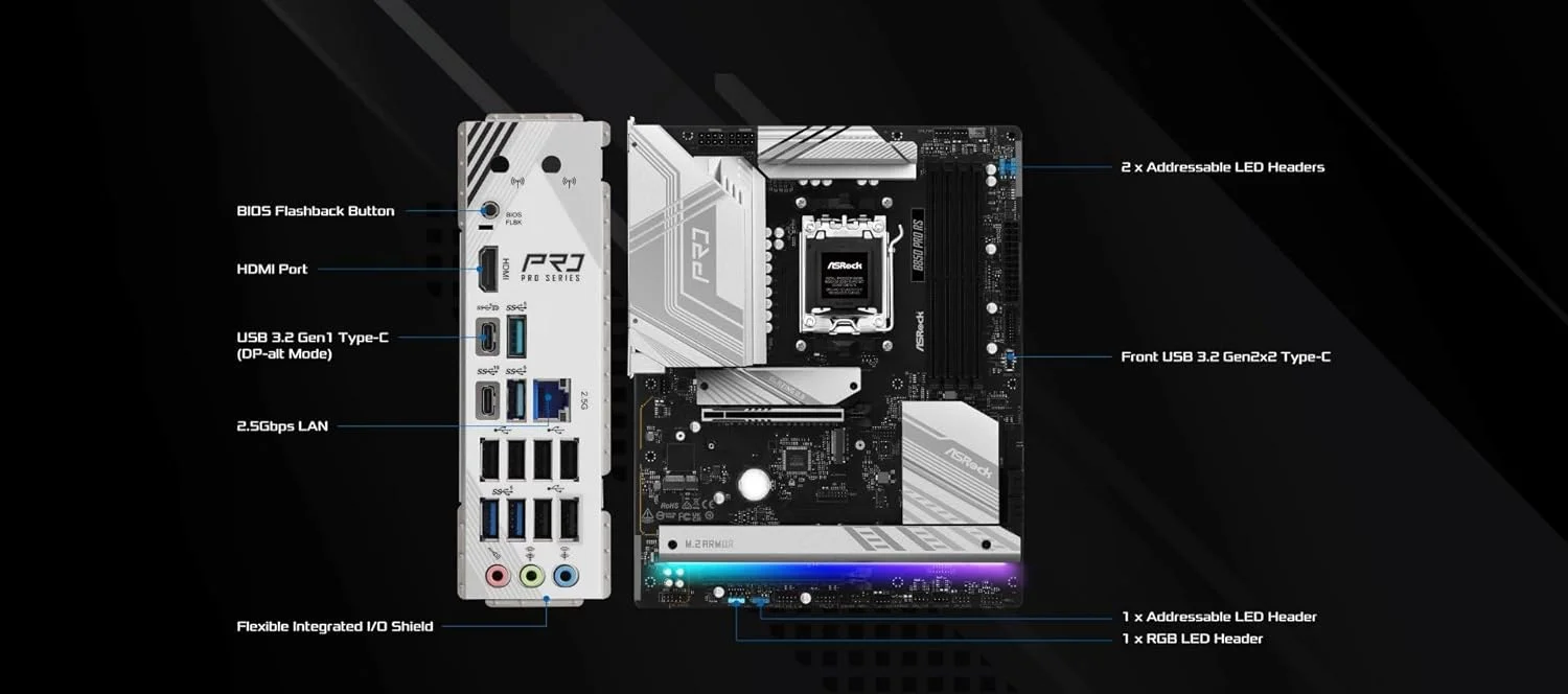 مادربرد ASRock AMD AM5 B850 Pro RS