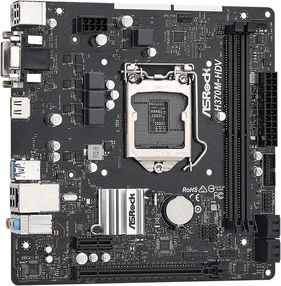مادربرد ASRock H370M-HDV 2 DDR4 LGA1151 M-ATX مادربرد ASRock H370M-HDV 2 DDR4 LGA1151 M-ATX