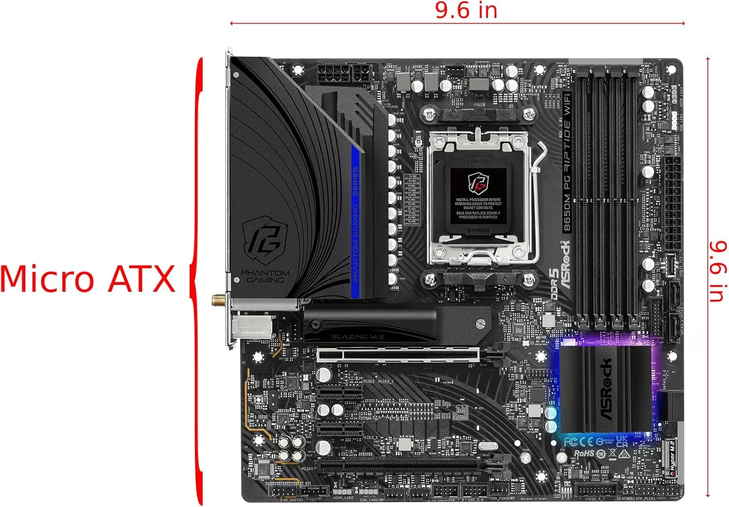 مادربرد ASRock B650M PG Riptide WiFi AMD Socket AM5 Ryzen سری 7000 مادربرد ASRock B650M PG Riptide WiFi AMD Socket AM5 Ryzen سری 7000