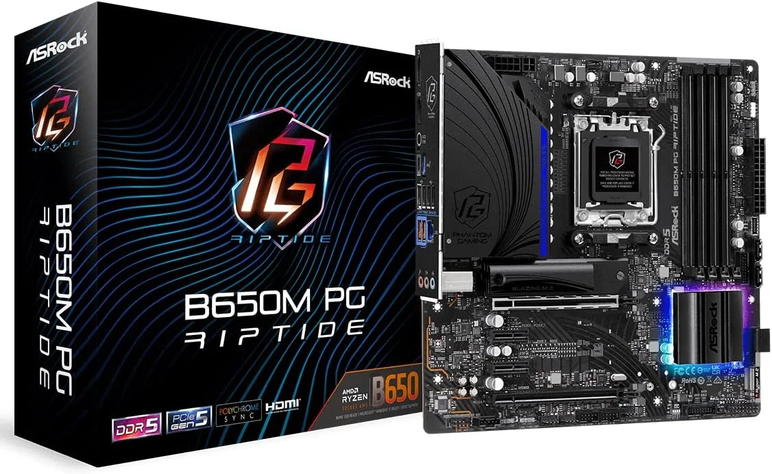 مادربرد Asrock B650M PG Riptide AMD B650 سوکت AM5 micro ATX مادربرد Asrock B650M PG Riptide AMD B650 سوکت AM5 micro ATX