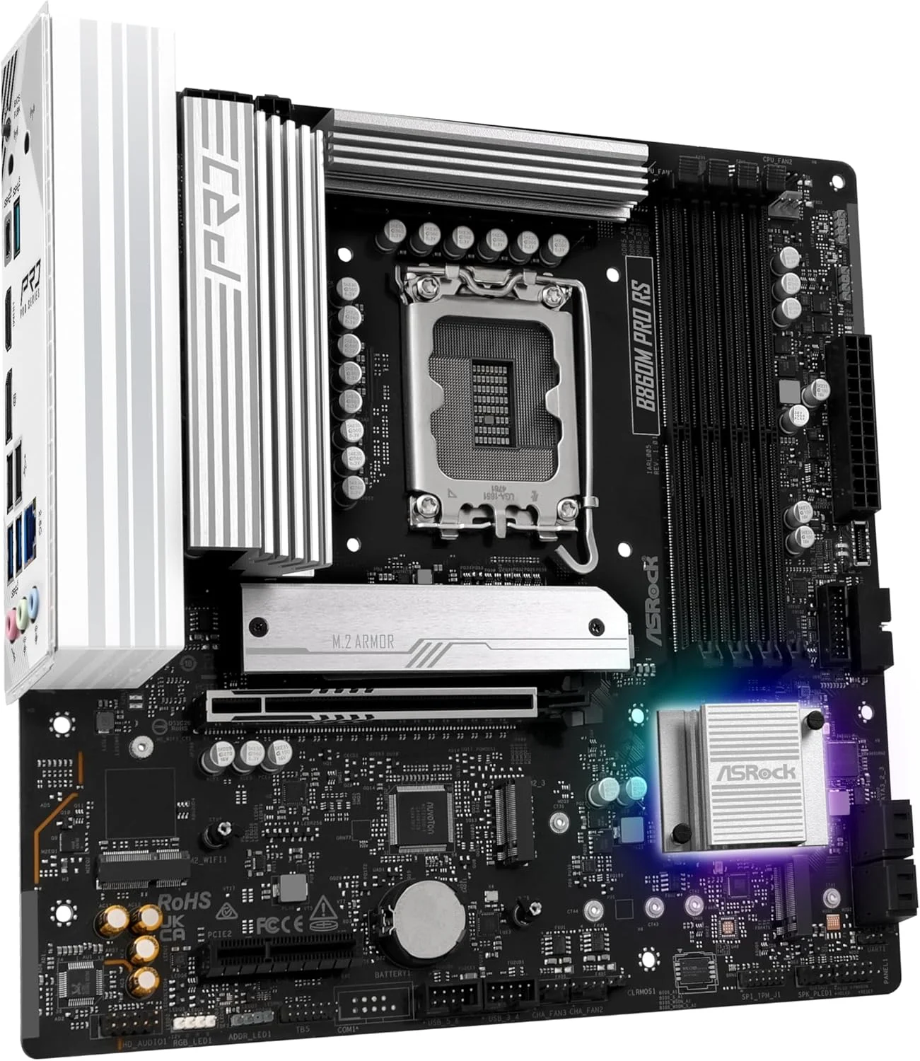 مادربرد ASRock B860M Pro RS Intel Core Ultra B860 DDR5 8666 MHz 256GB M.2 LGA1851 Micro ATX SATA3 6.0 Gb/s PCIe 5.0 BIOS Flashback مادربرد ASRock B860M Pro RS Intel Core Ultra B860 DDR5 8666 MHz 256GB M.2 LGA1851 Micro ATX SATA3 6.0 Gb/s PCIe 5.0 BIOS Flashback
