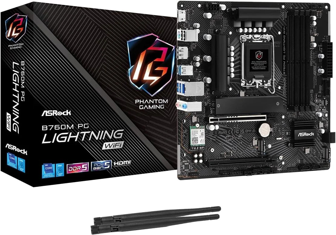 مادربرد ASRock B760M PG Lightning WiFi: پشتیبانی از پردازنده های نسل سیزدهم و دوازدهم Intel Core (LGA1700)، DDR5 7200MHz، PCIe 5.0، WiFi 6E، بلوتوث 5.3، فرم فاکتور ATX مادربرد ASRock B760M PG Lightning WiFi: پشتیبانی از پردازنده های نسل سیزدهم و دوازدهم Intel Core (LGA1700)، DDR5 7200MHz، PCIe 5.0، WiFi 6E، بلوتوث 5.3، فرم فاکتور ATX