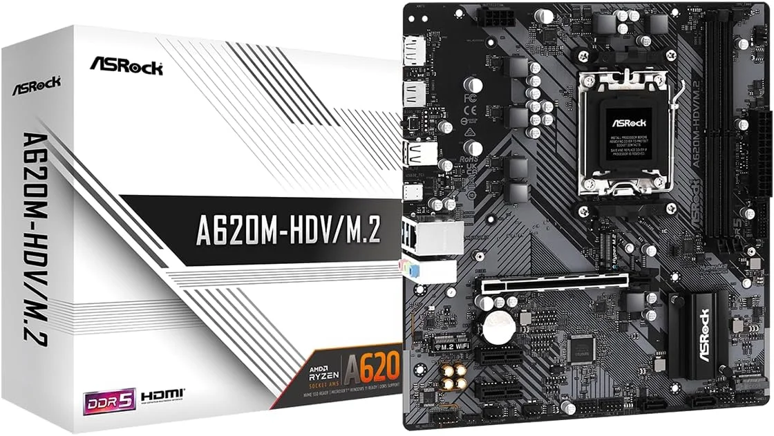 مادربرد ASRock A620M-HDV/M.2 (AM5 mATX HDMI/DP) مادربرد ASRock A620M-HDV/M.2 (AM5 mATX HDMI/DP)