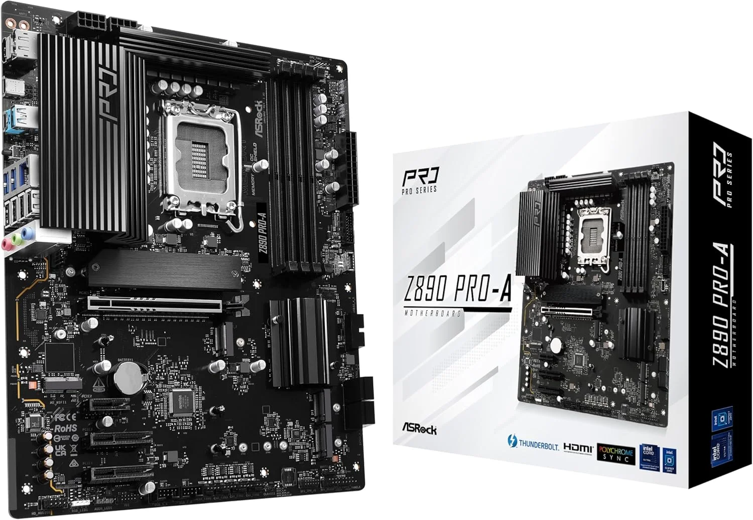 مادربرد ASRock Z890 Pro-A اینتل Core Ultra LGA1851 RL-ILM DDR5 8666 مگاهرتز 256 گیگابایت ATX PCIe 5.0 مادربرد ASRock Z890 Pro-A اینتل Core Ultra LGA1851 RL-ILM DDR5 8666 مگاهرتز 256 گیگابایت ATX PCIe 5.0