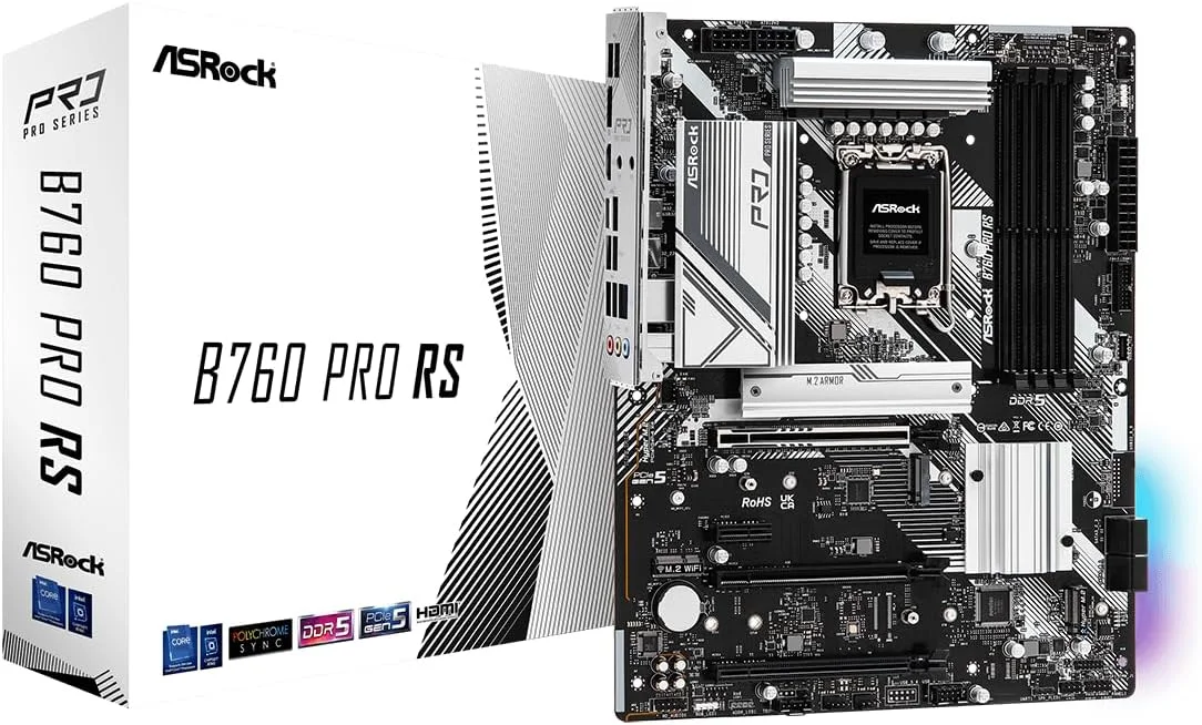 مادربرد ASRock B760 Pro RS Intel 1700 DDR5 ATX مادربرد ASRock B760 Pro RS Intel 1700 DDR5 ATX