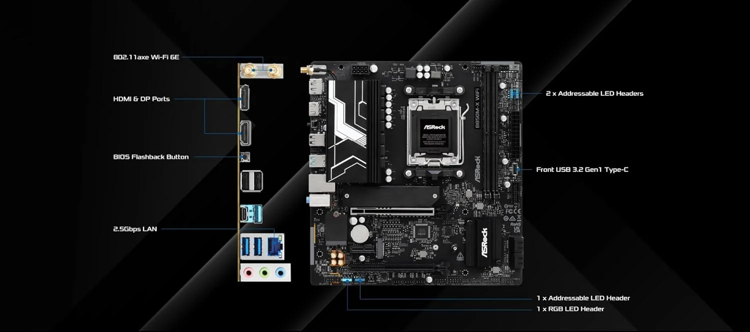 مادربرد ASRock B850M-X WiFi R2.0 Micro-ATX مدل MB6752
