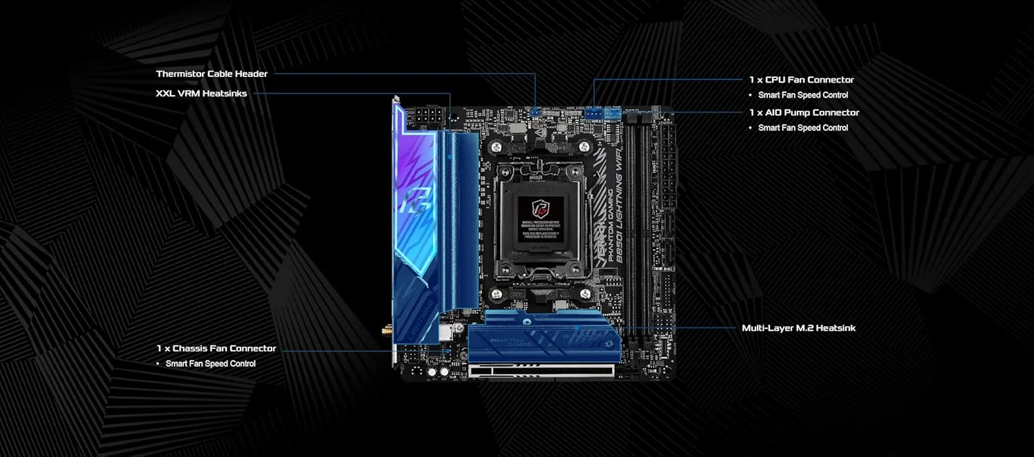 مادربرد ASRock AMD AM5 B850I Lightning WiFi