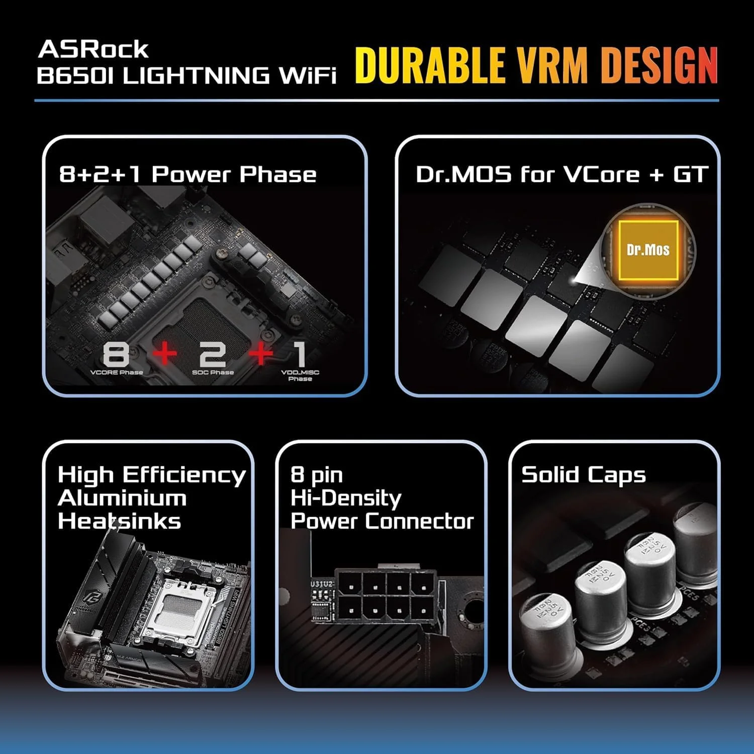 مادربرد ایسراک B650I Lightning WiFi DDR5 AM5 مادربرد ایسراک B650I Lightning WiFi DDR5 AM5