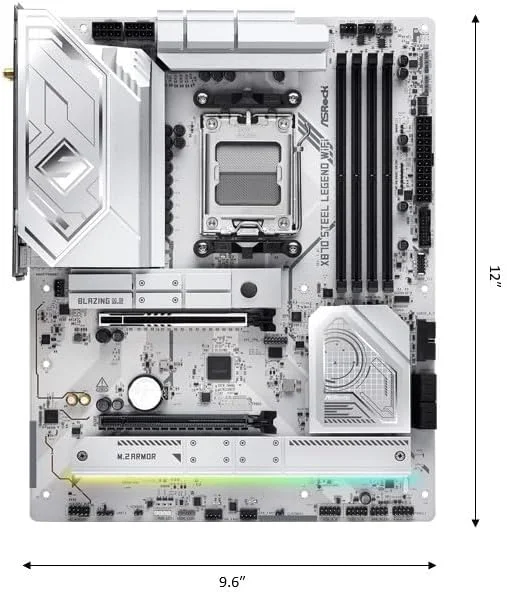 مادربرد ASRock X870 Pro RS WiFi AMD Ryzen Socket AM5 ATX با USB4 DDR5 8000 MHz 256 GB SATA3 6.0 Gb/s مادربرد ASRock X870 Pro RS WiFi AMD Ryzen Socket AM5 ATX با USB4 DDR5 8000 MHz 256 GB SATA3 6.0 Gb/s