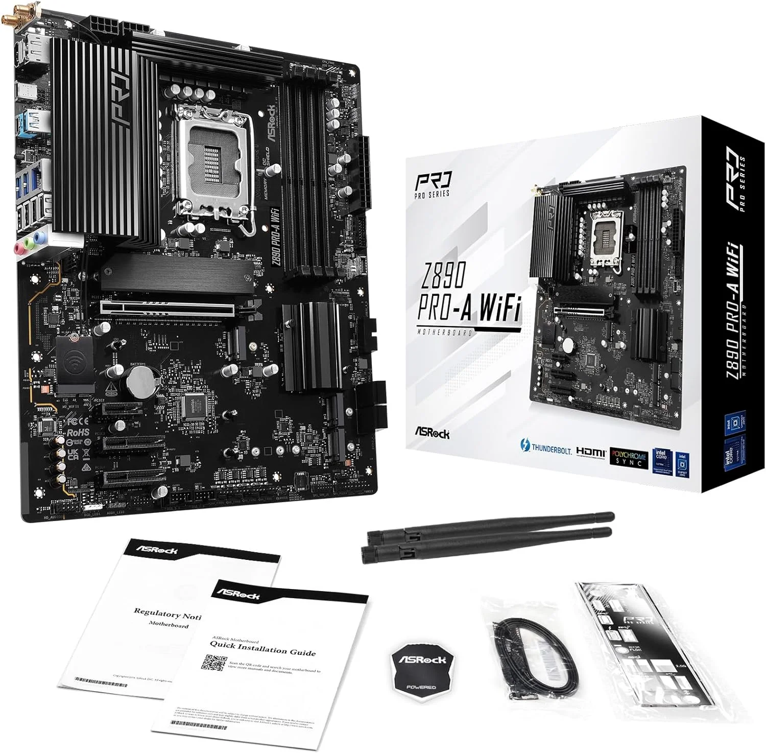 مادربرد ASRock Z890 Pro-A WiFi 7، مناسب پردازنده Intel Core Ultra LGA1851، دارای RL-ILM، پشتیبانی از DDR5 8666 مگاهرتز، ظرفیت 256 گیگابایت، فرم فاکتور ATX و PCIe 5.0 مادربرد ASRock Z890 Pro-A WiFi 7، مناسب پردازنده Intel Core Ultra LGA1851، دارای RL-ILM، پشتیبانی از DDR5 8666 مگاهرتز، ظرفیت 256 گیگابایت، فرم فاکتور ATX و PCIe 5.0