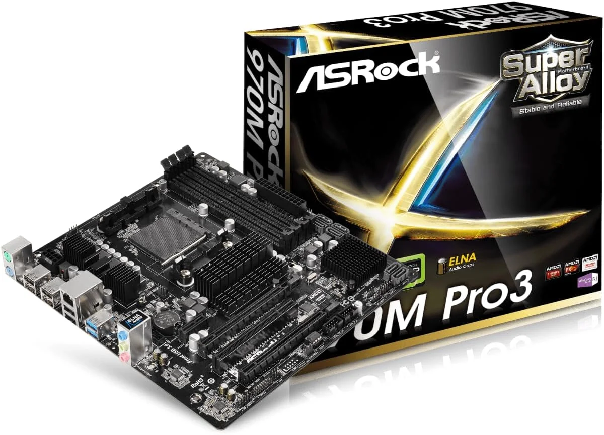 مادربرد ASRock 970M Pro3 Micro ATX Socket AM3+ AMD 970 مادربرد ASRock 970M Pro3 Micro ATX Socket AM3+ AMD 970
