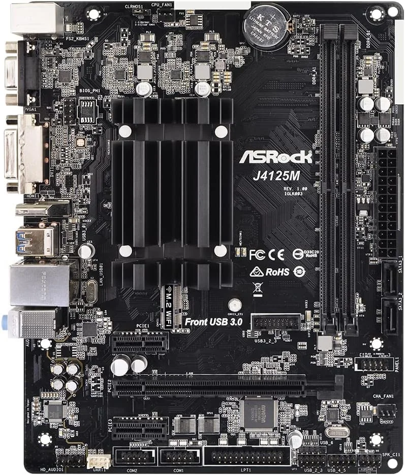 ASRock J4125M 2 DDR4SO-DIMM J4125 M-ATX ASRock J4125M 2 DDR4SO-DIMM J4125 M-ATX