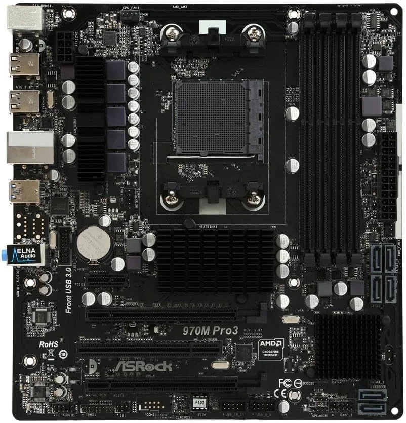 مادربرد ASRock 970M Pro3 Micro ATX Socket AM3+ AMD 970 مادربرد ASRock 970M Pro3 Micro ATX Socket AM3+ AMD 970