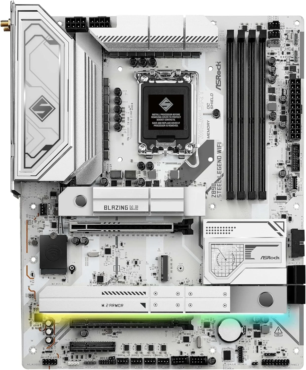 مادربرد ASRock Intel Core Ultra Z890 Steel Legend WiFi 7 ATX LGA1851RL-ILM DDR5 M.2 PCle 5.0 ARGB SATA3 6.0 Gb/s Thunderbolt مادربرد ASRock Intel Core Ultra Z890 Steel Legend WiFi 7 ATX LGA1851RL-ILM DDR5 M.2 PCle 5.0 ARGB SATA3 6.0 Gb/s Thunderbolt