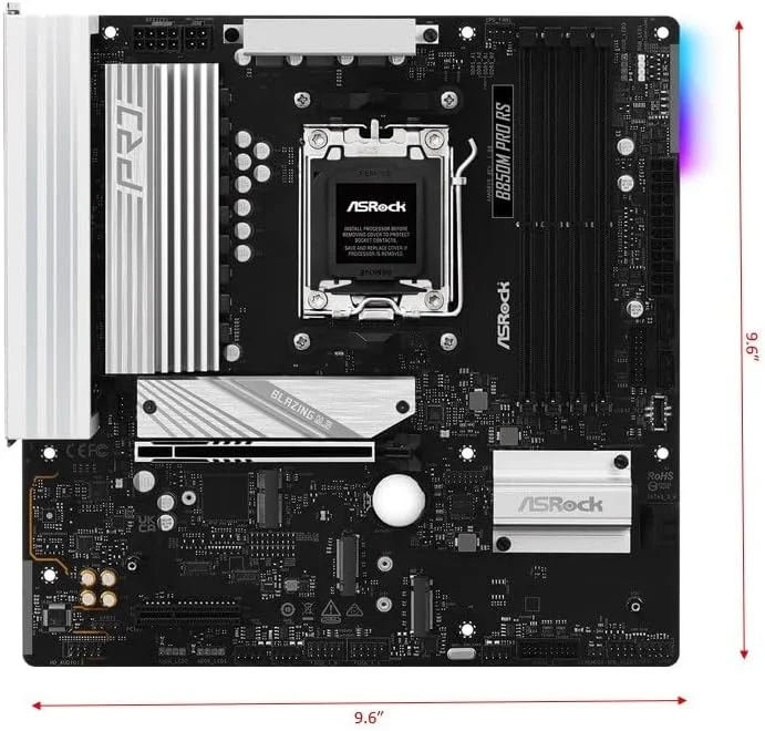 مادربرد امبی ایسراک AMD AM5 B850M Pro RS مادربرد امبی ایسراک AMD AM5 B850M Pro RS