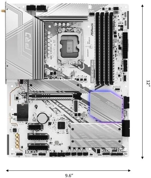 مادربرد ASRock Z890 Pro RS WiFi 6E White Intel Core Ultra LGA1851 RL-ILM DDR5 8666 MHz 256 GB ATX M.2 مادربرد ASRock Z890 Pro RS WiFi 6E White Intel Core Ultra LGA1851 RL-ILM DDR5 8666 MHz 256 GB ATX M.2