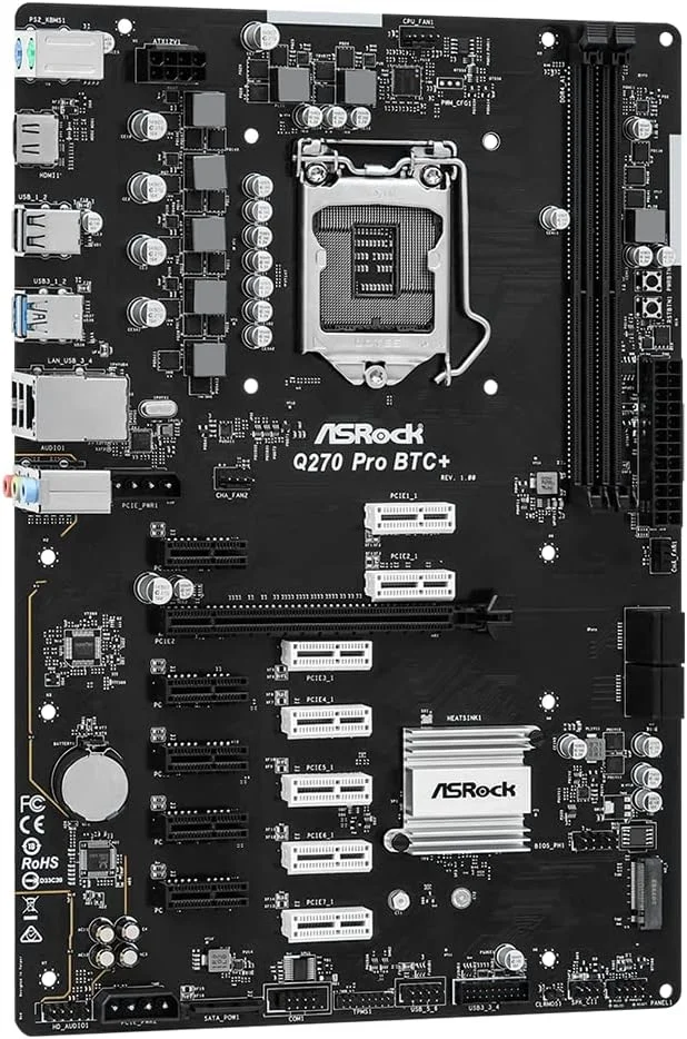 مادربرد ASRock Q270 PRO BTC+ Q270، 2DDR4، 4SATA3، G مادربرد ASRock Q270 PRO BTC+ Q270، 2DDR4، 4SATA3، G