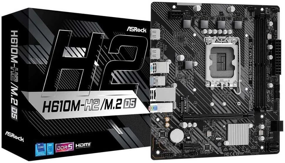 مادربرد ASRock H610M-H2/M.2 DDR5 (اینتل LGA 1700) Micro ATX مادربرد ASRock H610M-H2/M.2 DDR5 (اینتل LGA 1700) Micro ATX