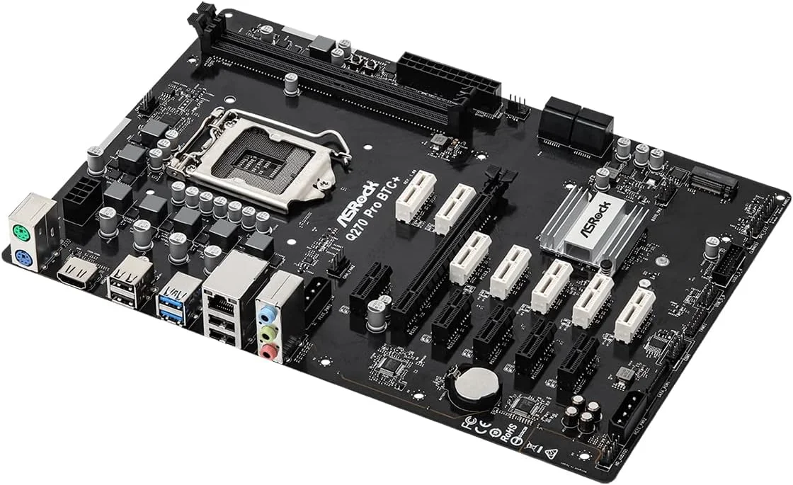 مادربرد ASRock Q270 PRO BTC+ Q270، 2DDR4، 4SATA3، G مادربرد ASRock Q270 PRO BTC+ Q270، 2DDR4، 4SATA3، G